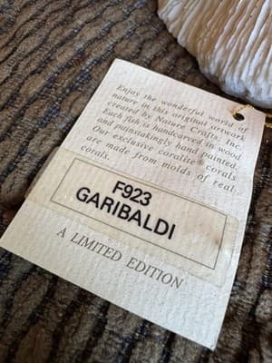 Vintage Nature Crafts Hand Carved And Painted Wood Fish Sculpture “Garibaldi” - Thumbnail 2