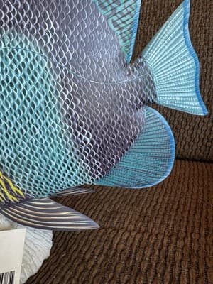 Large Nature Crafts Hand Carved And Painted Wood Fish Sculpture “Fr. Angelfish” - Thumbnail 8