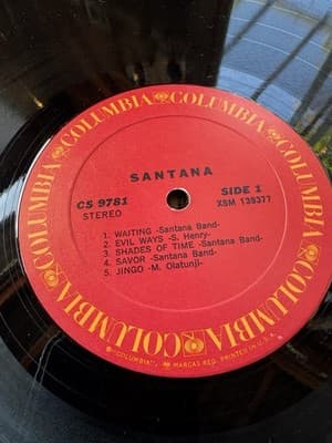 Santana LP Self Titled 1970 Vinyl LP Record, Columbia, CS 9781 - Thumbnail 8