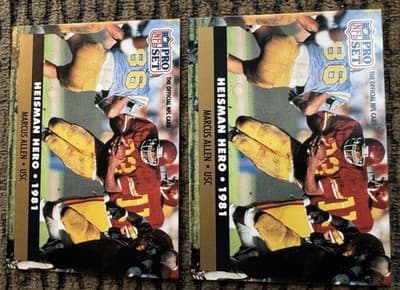Marcus Allen 16 Football Cards Lot L A Raiders Topps, Pro Set,Score 1984 Rookies - Thumbnail 10