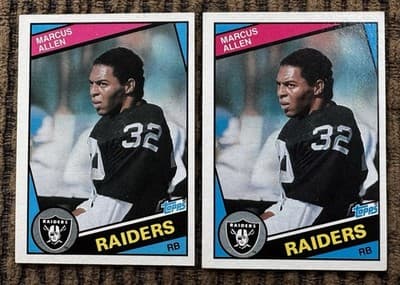 Marcus Allen 16 Football Cards Lot L A Raiders Topps, Pro Set,Score 1984 Rookies - Thumbnail 2