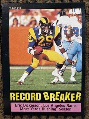 Eric Dickerson Card Lot Of 12 Los Angeles Rams 1984-1985 Topps - Thumbnail 8