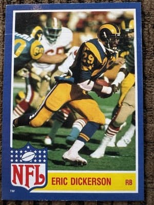 Eric Dickerson Card Lot Of 12 Los Angeles Rams 1984-1985 Topps - Thumbnail 14