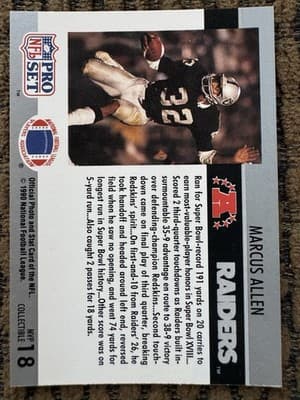 Marcus Allen 16 Football Cards Lot L A Raiders Topps, Pro Set,Score 1984 Rookies - Thumbnail 13