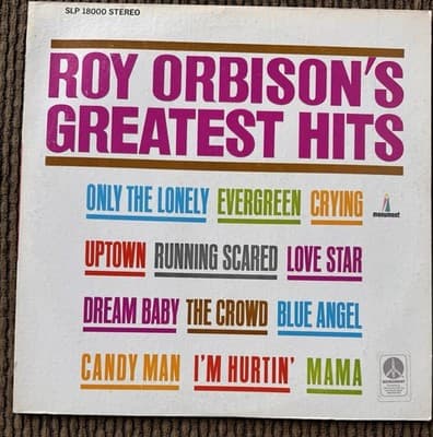 Roy Orbison Greatest Hits - Orange Label - Stereo SLP 18000 LP Vinyl Record - Thumbnail 2