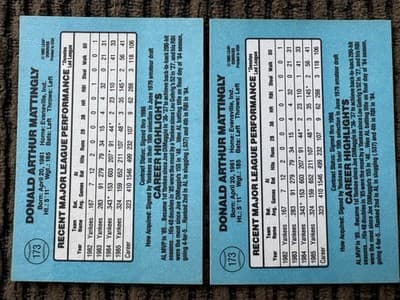 Lot Of 19 Don Mattingly Baseball Cards Yankees, Donruss Upper Deck Score - Thumbnail 11