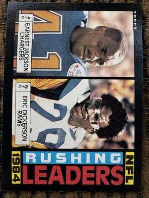 Eric Dickerson Card Lot Of 12 Los Angeles Rams 1984-1985 Topps - Thumbnail 16