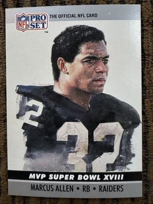 Marcus Allen 16 Football Cards Lot L A Raiders Topps, Pro Set,Score 1984 Rookies - Thumbnail 12