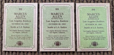 Marcus Allen 16 Football Cards Lot L A Raiders Topps, Pro Set,Score 1984 Rookies - Thumbnail 5
