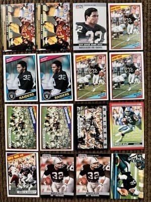Marcus Allen 16 Football Cards Lot L A Raiders Topps, Pro Set,Score 1984 Rookies