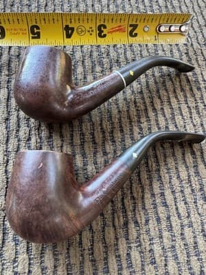 LOT OF 2 VINTAGE DR GRABOW, AGED IMPORTED BRIAR, RUSTIC SMOKING PIPES - Thumbnail 19