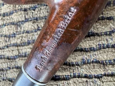 LOT OF 2 VINTAGE DR GRABOW, AGED IMPORTED BRIAR, RUSTIC SMOKING PIPES - Thumbnail 11