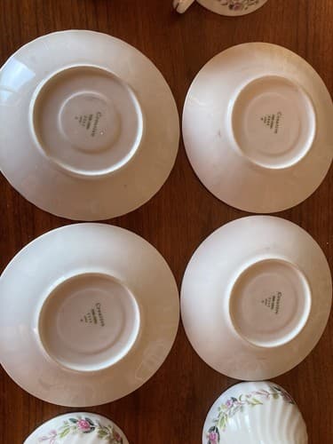 4 VINTAGE CREATIVE FINE CHINA #2345 JAPAN Tea Cups And Saucers Plate Pink Floral - Thumbnail 10