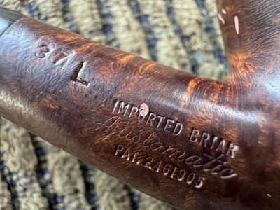 LOT OF 2 VINTAGE DR GRABOW, AGED IMPORTED BRIAR, RUSTIC SMOKING PIPES - Thumbnail 6