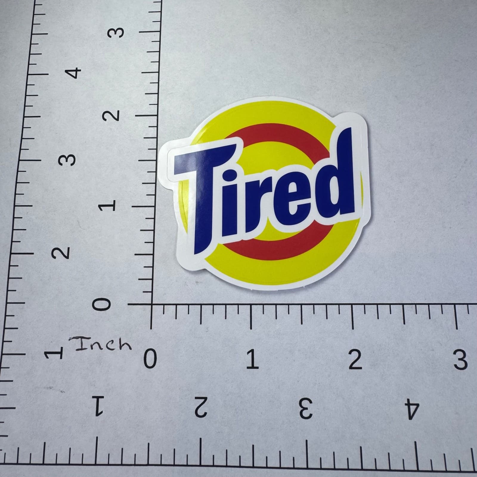 Tired Sticker - Water Bottle Locker Hard Hat Tumbler Tool Lunch Box - Thumbnail 2