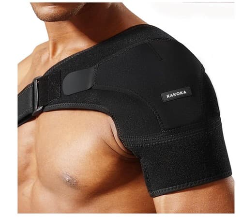 Adult Adjustable Shoulder Brace Compression Stability Support Unisex Men Women - Thumbnail 4