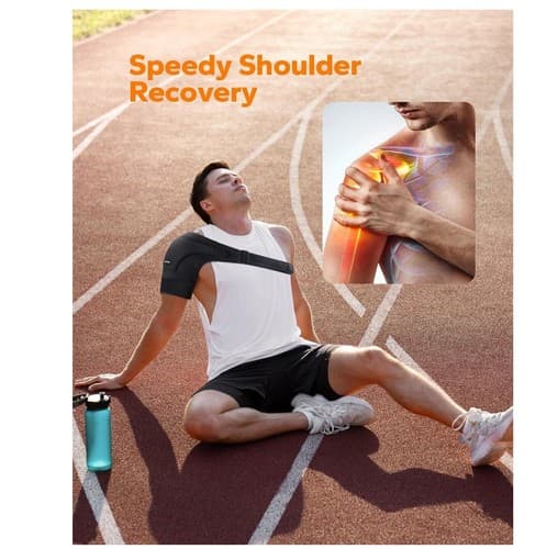 Adult Adjustable Shoulder Brace Compression Stability Support Unisex Men Women - Thumbnail 5