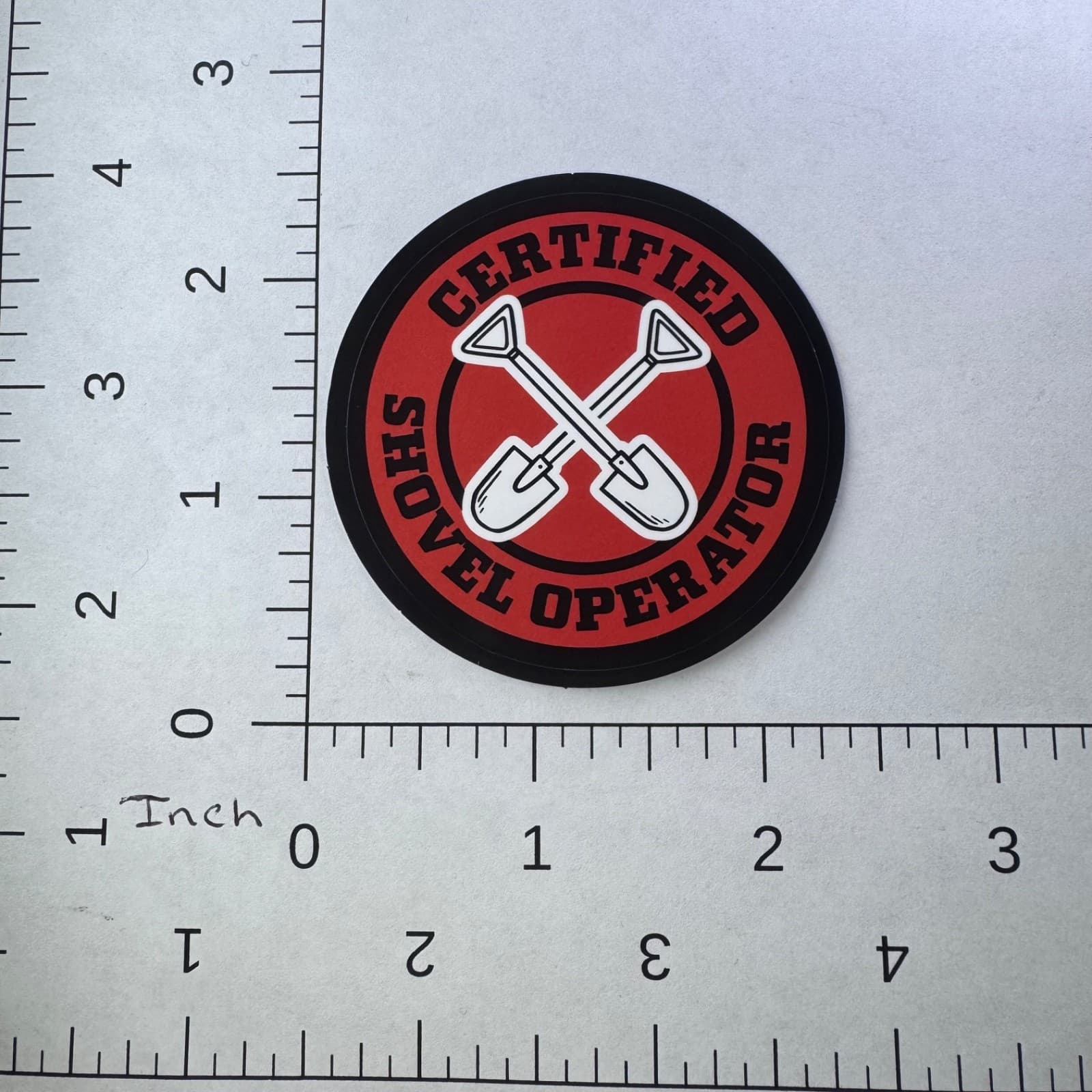 Certified Shovel Operator Sticker - Water Bottle Phone Laptop Hard Hat - Thumbnail 2