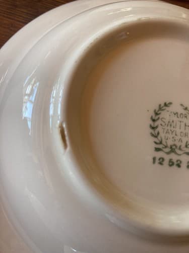 Set Of 6 Bowls Taylor Smith Taylor Swiss Provincial 6” Yellow Antique 1952 - Thumbnail 15
