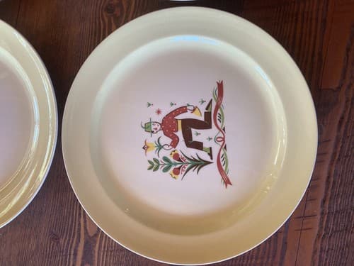 Swiss Provincial Taylor Smith & Taylor China 10522 Yellow Farmer 6 Dinner Plates - Thumbnail 5