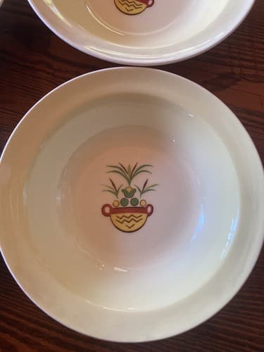 Set Of 6 Bowls Taylor Smith Taylor Swiss Provincial 6” Yellow Antique 1952 - Thumbnail 5