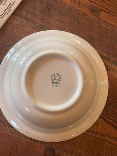 Serving BowlTaylor Smith Taylor Swiss Provincial 8 3/4” Yellow Antique 1952 - Thumbnail 5