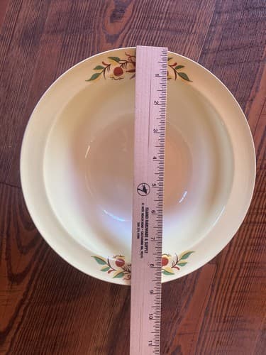 Serving BowlTaylor Smith Taylor Swiss Provincial 8 3/4” Yellow Antique 1952 - Thumbnail 2
