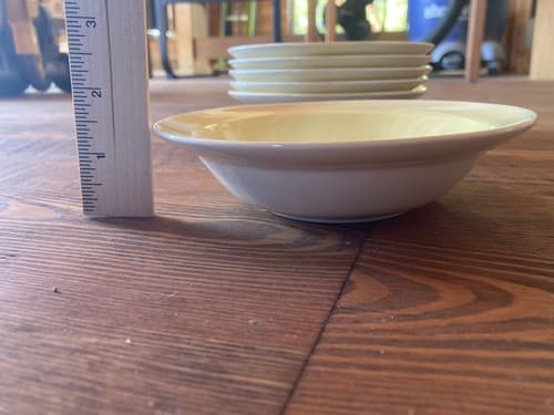 Set Of 6 Bowls Taylor Smith Taylor Swiss Provincial 6” Yellow Antique 1952 - Thumbnail 19