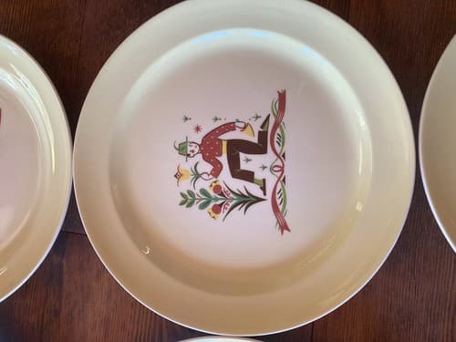 Swiss Provincial Taylor Smith & Taylor China 10522 Yellow Farmer 6 Dinner Plates - Thumbnail 8
