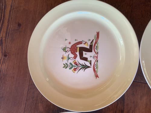 Swiss Provincial Taylor Smith & Taylor China 10522 Yellow Farmer 6 Dinner Plates - Thumbnail 10