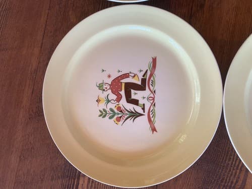 Swiss Provincial Taylor Smith & Taylor China 10522 Yellow Farmer 6 Dinner Plates - Thumbnail 9