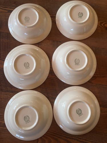 Set Of 6 Bowls Taylor Smith Taylor Swiss Provincial 6” Yellow Antique 1952 - Thumbnail 10