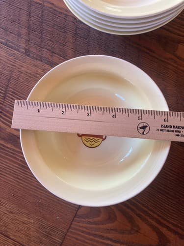 Set Of 6 Bowls Taylor Smith Taylor Swiss Provincial 6” Yellow Antique 1952 - Thumbnail 18