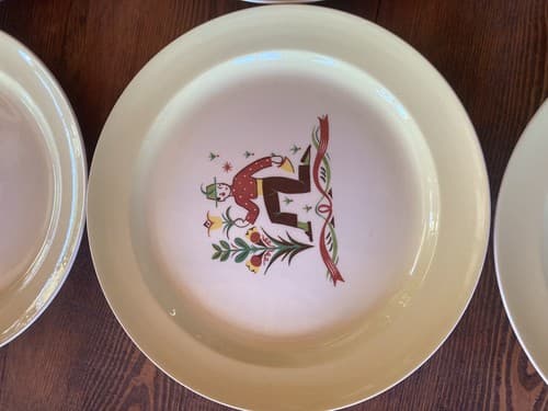 Swiss Provincial Taylor Smith & Taylor China 10522 Yellow Farmer 6 Dinner Plates - Thumbnail 7