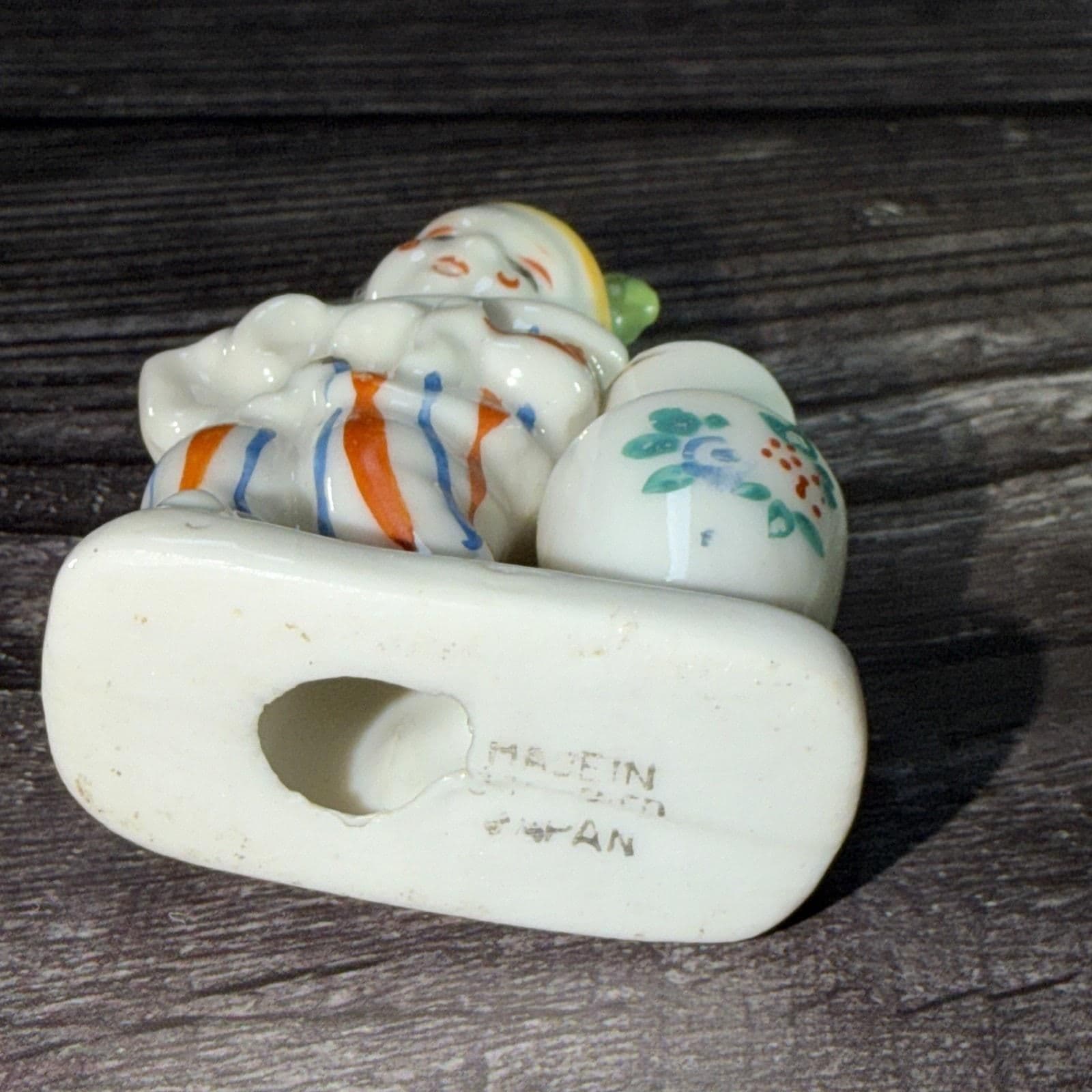 Vintage PORCELAIN Clown Flapper Girl Vase Toothpick Holder Occupied Japan Mini - Thumbnail 7