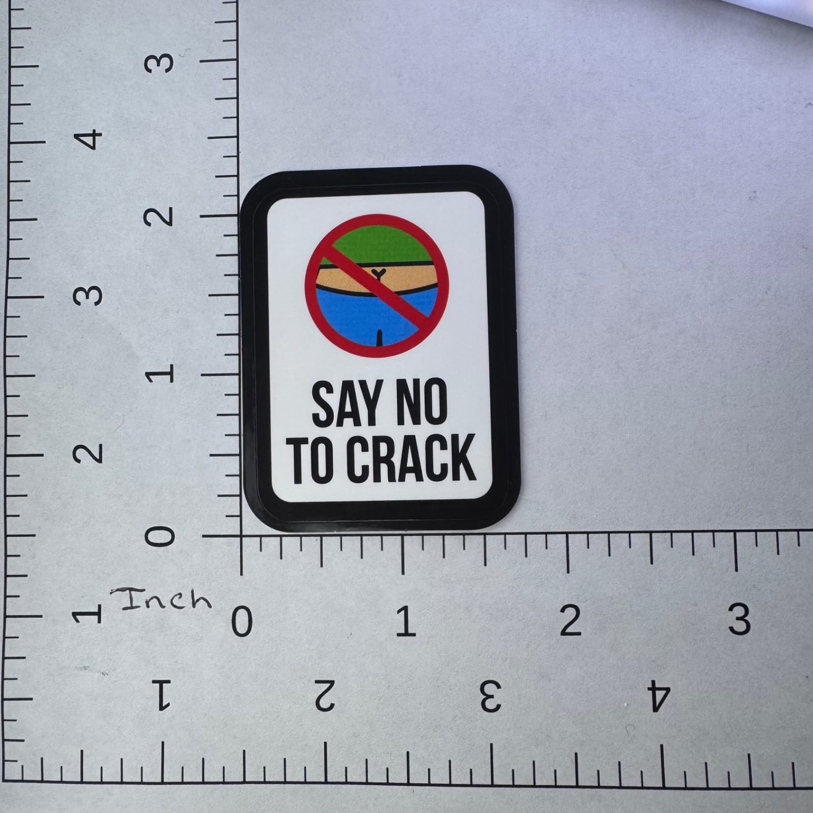 Say No to Crack Sticker Plumber - Water Bottle Phone Laptop Skateboard - Thumbnail 2