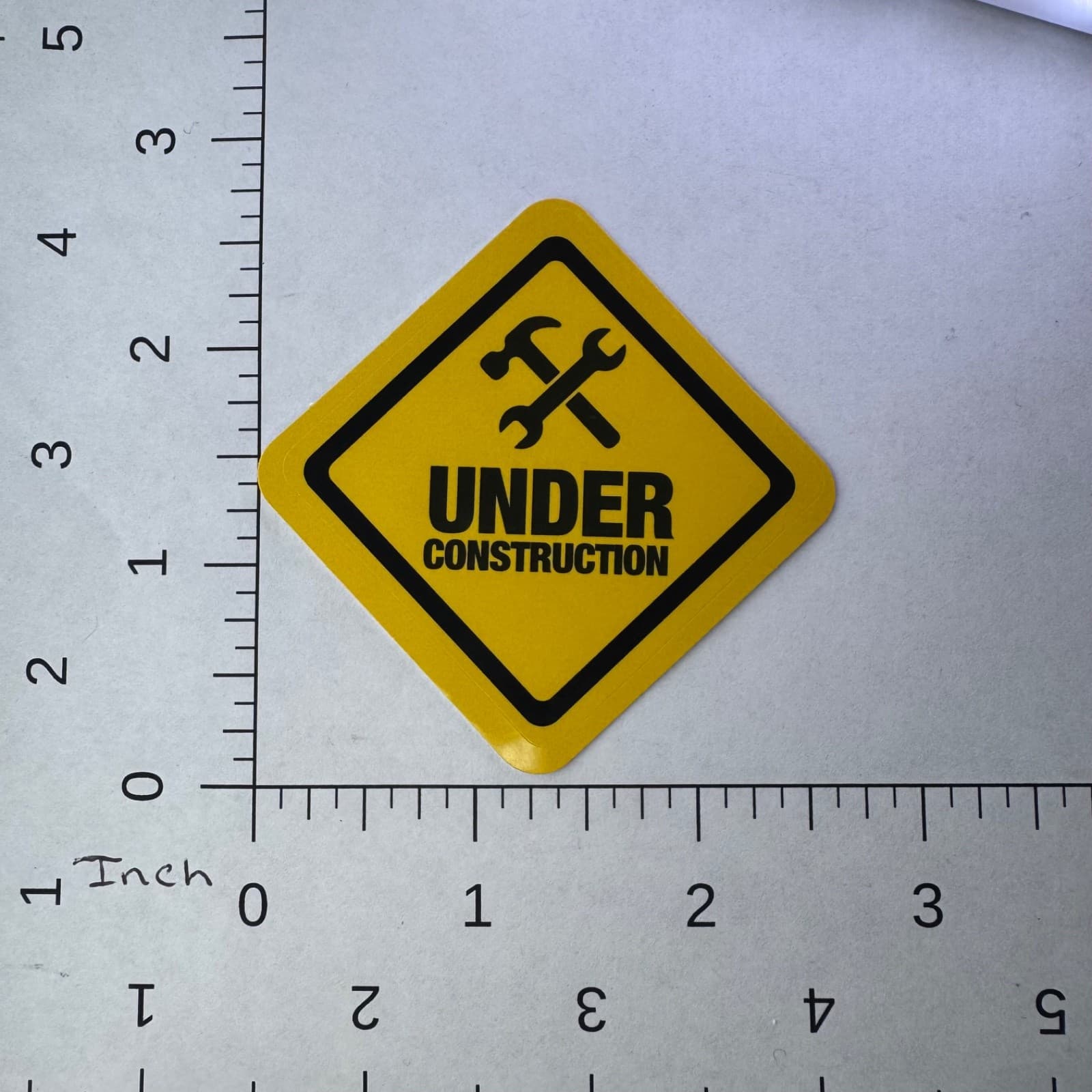 Under Construction Sticker - Water Bottle Phone Laptop Skateboard Hard Hat - Thumbnail 2