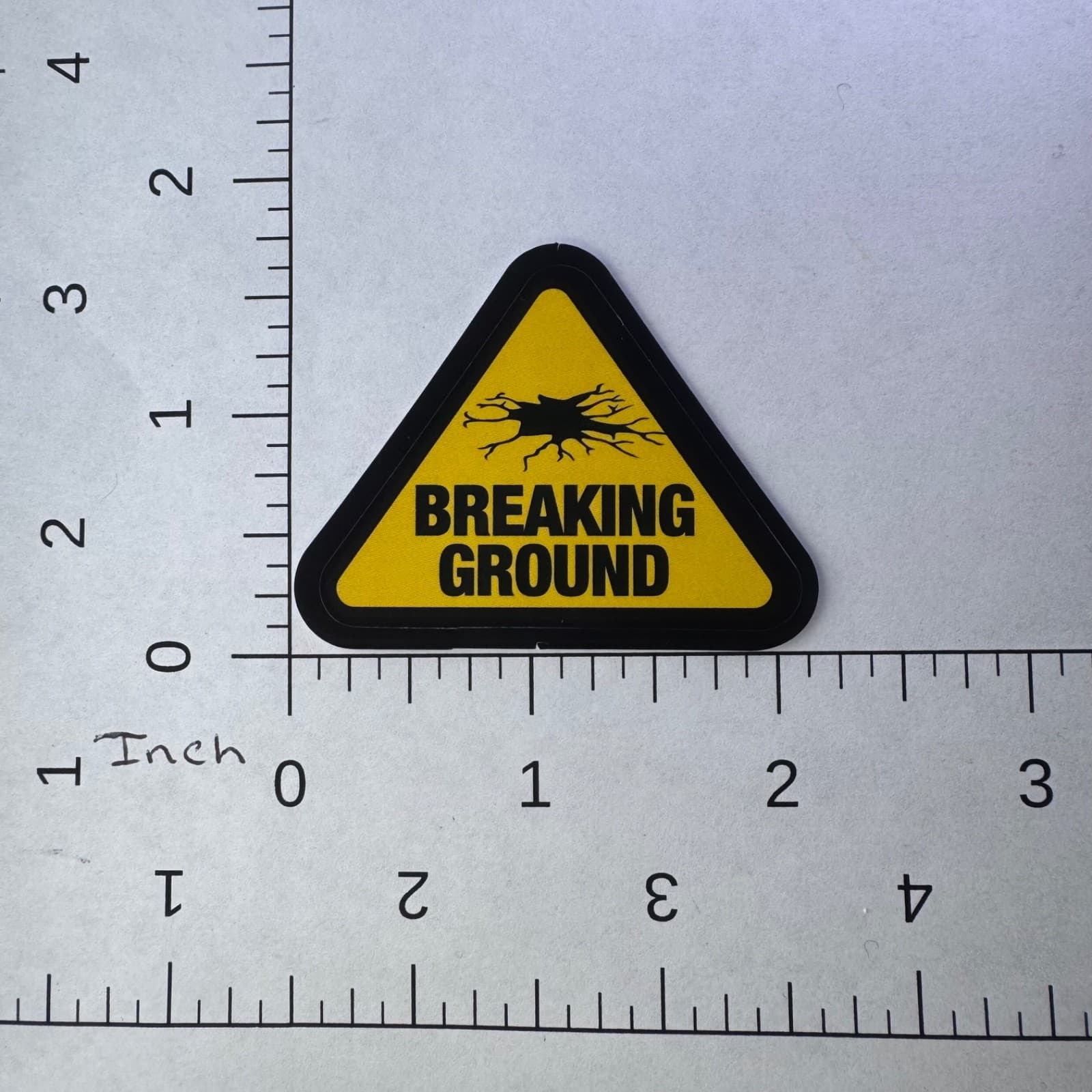 Breaking Ground Sign Sticker - Water Bottle Phone Laptop Skateboard Hard Hat - Thumbnail 2