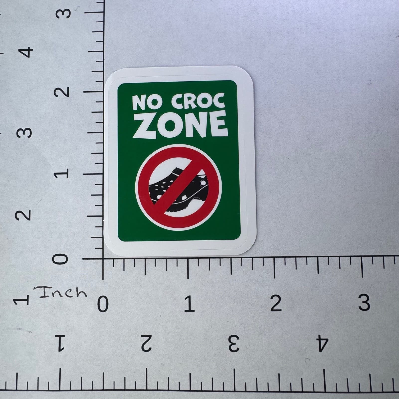 No Croc Zone Sticker - Water Bottle Phone Laptop Skateboard Hard Hat Lunch Box - Thumbnail 2