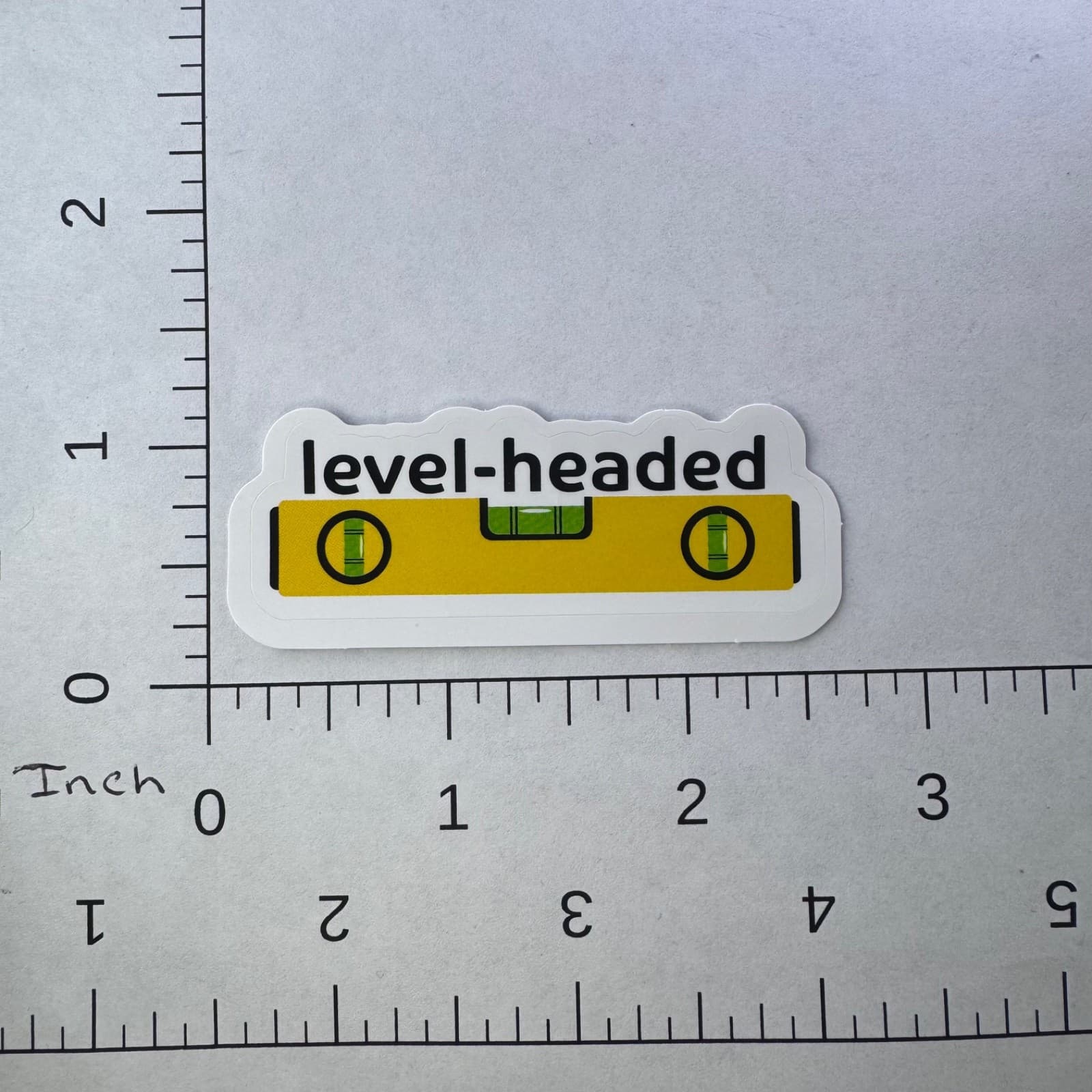 Level Headed Sticker - Water Bottle Phone Laptop Skateboard Hard Hat Tool Box - Thumbnail 2
