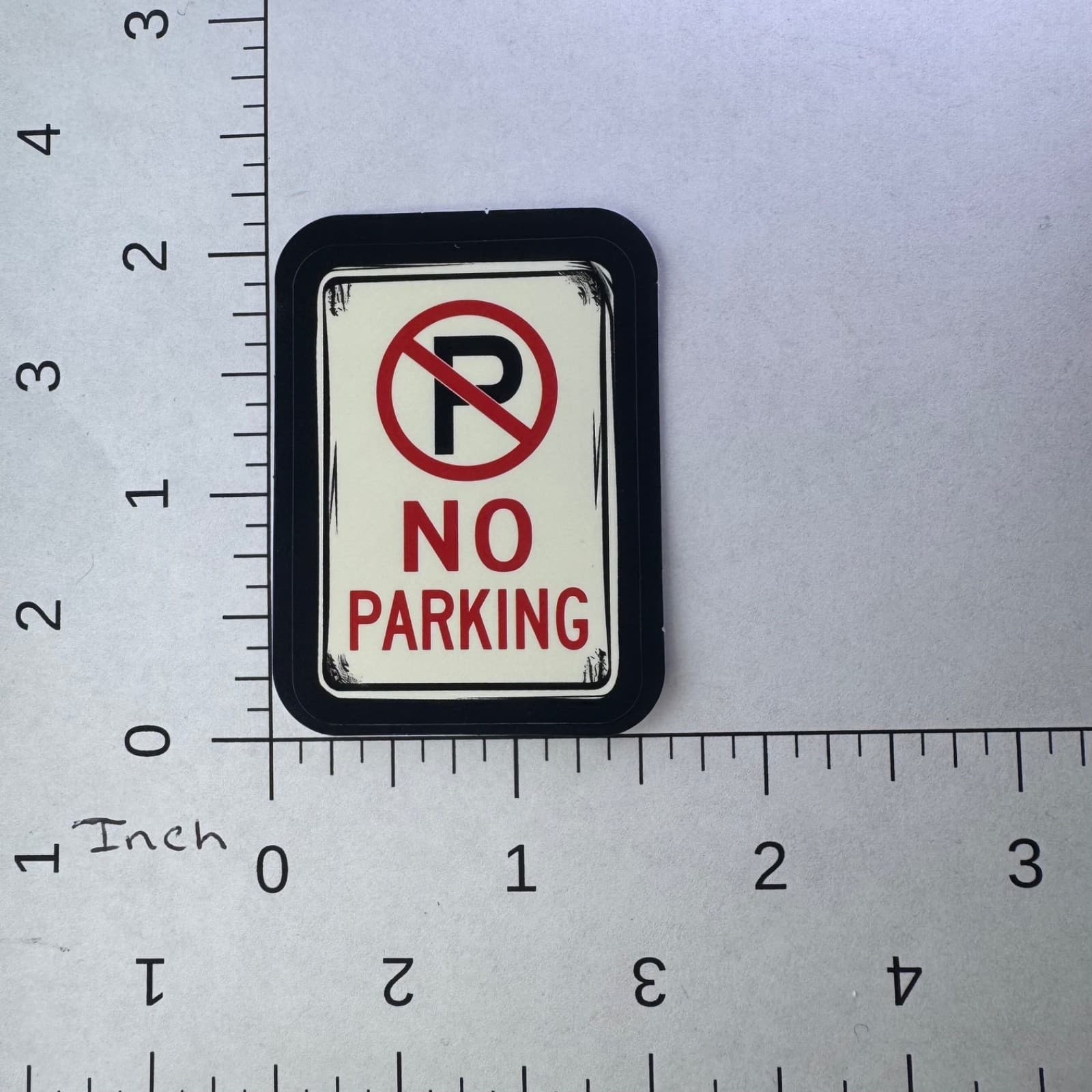 No Parking Road Sign Sticker - Water Bottle Phone Laptop Skateboard Hard Hat - Thumbnail 2