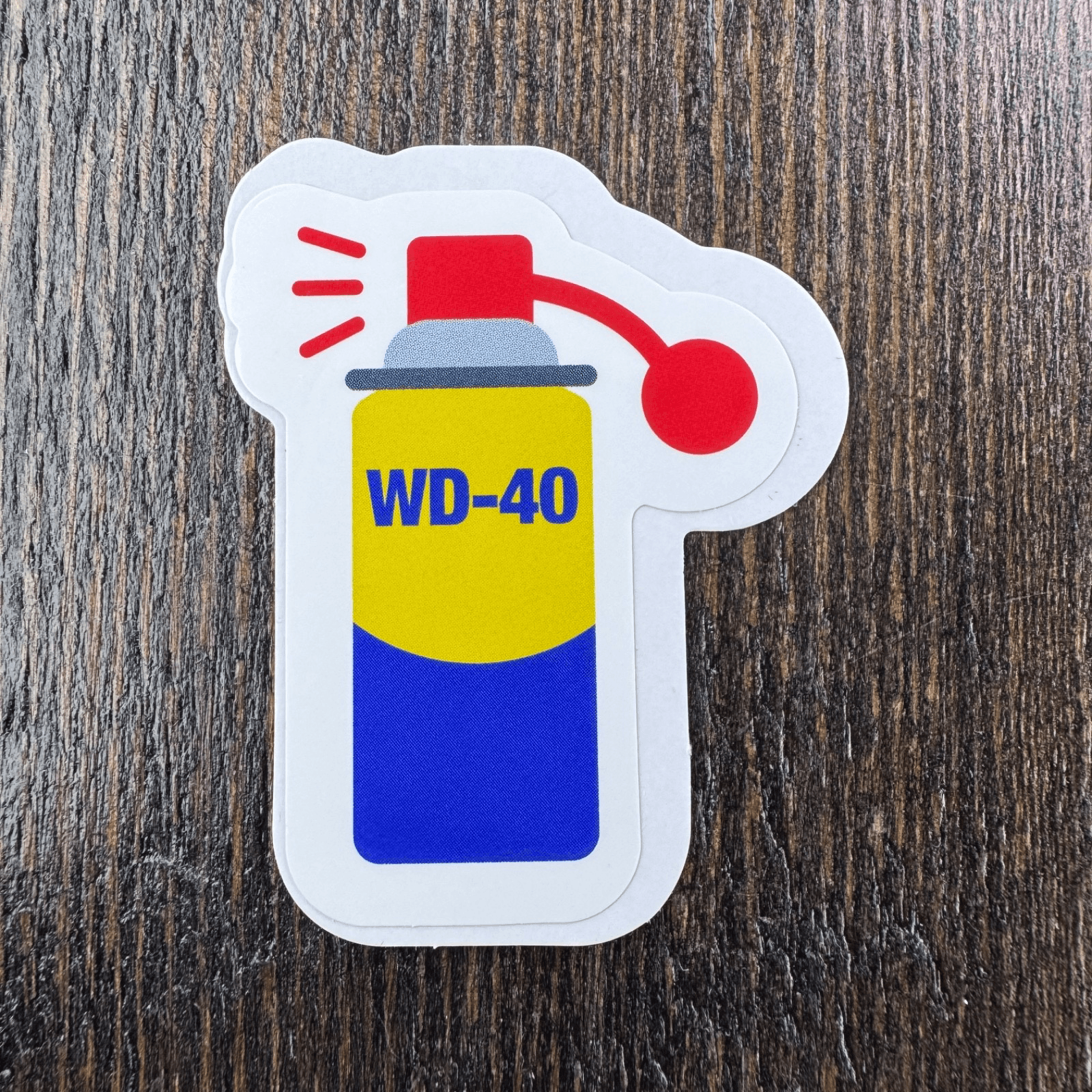 WD-40 Sticker - Water Bottle Phone Laptop Skateboard Hard Hat Lunch Box