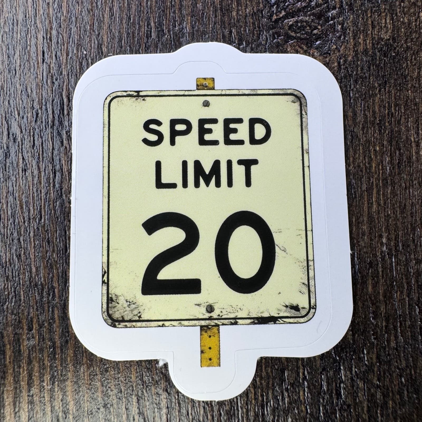 Speed Limit Sticker Road Sign - Water Bottle Phone Laptop Skateboard Hard Hat