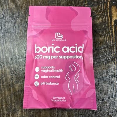 M3 Naturals - Boric Acid 30 Vaginal Suppositories for Women pH balance - Odor
