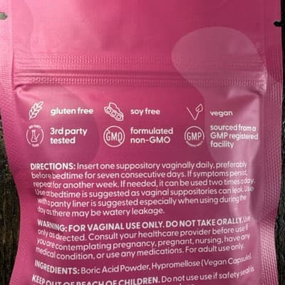 M3 Naturals - Boric Acid 30 Vaginal Suppositories for Women pH balance - Odor - Thumbnail 4