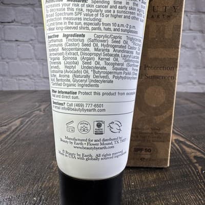 Beauty by Earth Mineral Sunscreen Barrier Protection SPF 50 Reef Friendly 4 floz - Thumbnail 5
