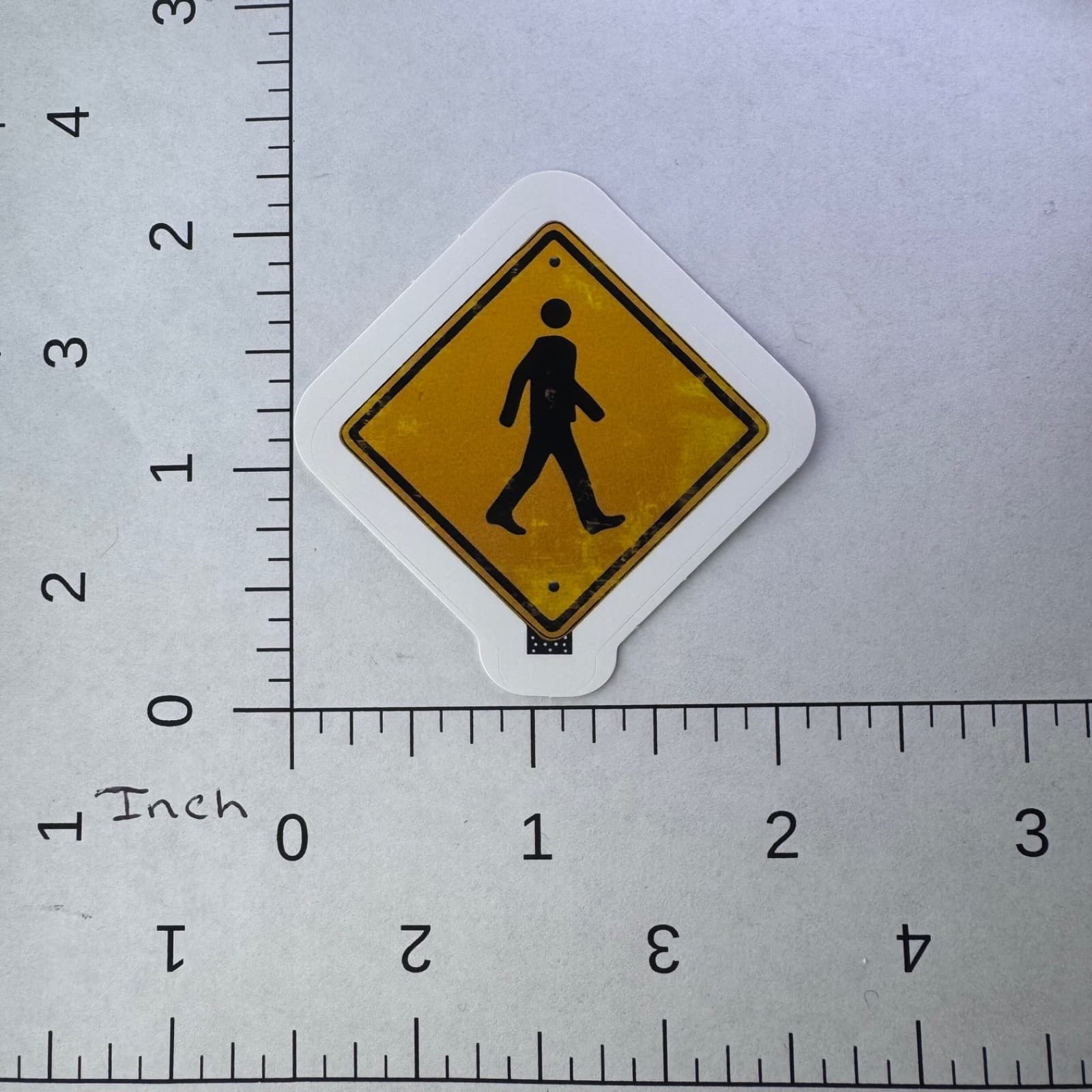 Pedestrian Sticker Road Sign - Water Bottle Phone Laptop Skateboard Hard Hat - Thumbnail 2