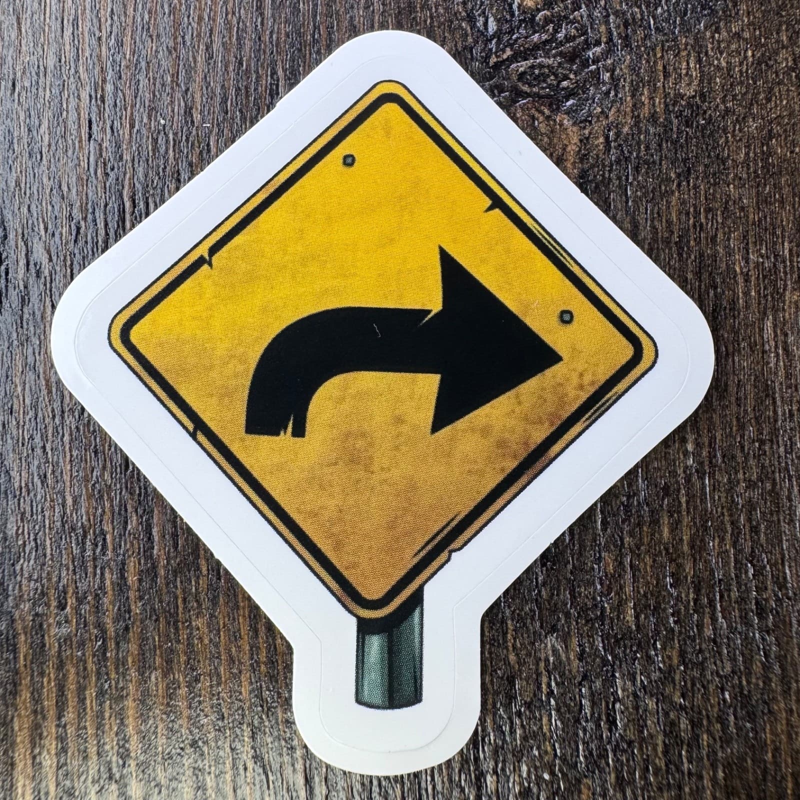 Road Sign Sticker - Water Bottle Phone Laptop Skateboard Hard Hat Lunch Box