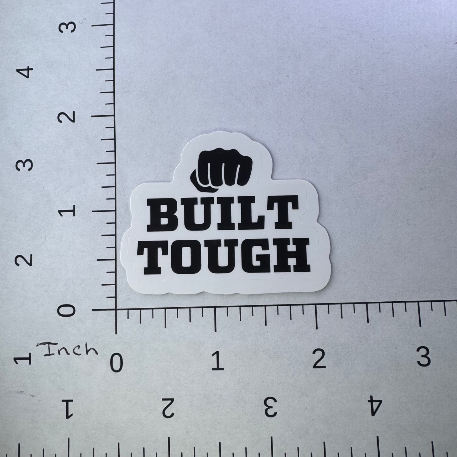 Built Tough Fist Sticker - Water Bottle Phone Laptop Skateboard Hard Hat Tools - Thumbnail 2