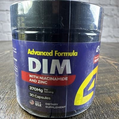 4Well Products Dim Supplement 370mg Complex Zinc Niacinamide Hormone Balance - Thumbnail 2
